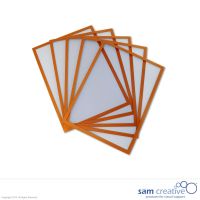Pochettes magnétiques orange A4, set de 5 pièces
