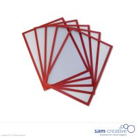 Pochettes magnétiques rouge A4, set de 5 pièces
