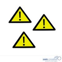 Symbole magnétique triangle de signalisation jaune