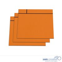 Cartes notifications magnétiques 10x10 cm orange