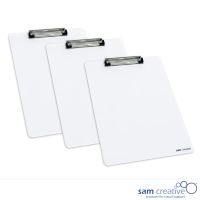 Tableau blanc porte-bloc A4 non imprimé (set 3x)