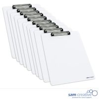 Tableau blanc porte-bloc A4 non imprimé (set 10x)