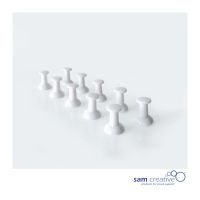 Set de punaises magnétiques blanches (10pcs)