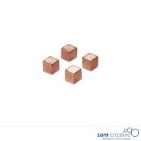 Aimants cube bronze set 4 pièces (4 pcs)