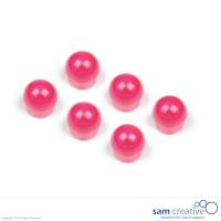 Aimants boule 15mm, rose